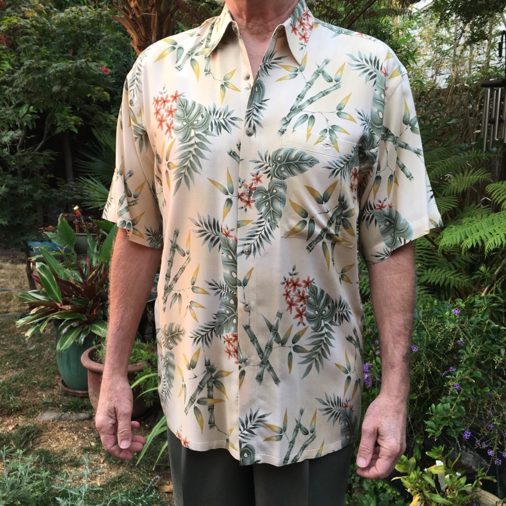 Campia Pale Yellow & Green Hawaiian Shirt